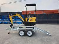 Livraison gratuite Excavatrice JPC HT12 complète avec remorque, homologuée EPA/CE