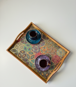 Bandeja de Servir de Madera Ecológica Hecha a Mano de Alta Calidad, Madera Natural, Tamaño Personalizado, Estilo Clásico para Uso en el Hogar y Restaurantes - Product Image 3