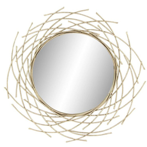 Vente chaude Meilleure Qualité Or Fer Forgé Mur Miroir Personnalisable Moderne Décoratif Maison Salle De Bains Accessoire pour Mariages Maison - Product Image 3