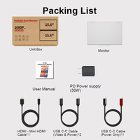 Écran portable pour ordinateur portable à triple écran double 15,6 pouces, écran portable 1080P, écran double pas cher, écran LCD étendu pour ordinateur portable