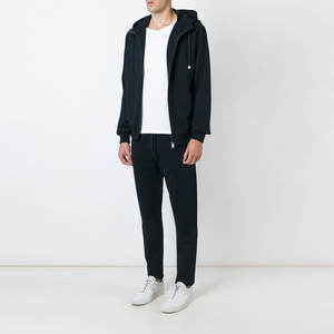 Streetwear Designer 420 GSM Coton Polaire Lourd Fermeture Éclair Sweat À Capuche Blanc Personnalisé Uni Sweat À Capuche Vierge Full Zip up Hoodies - Product Image 3