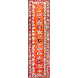 Nuray Large Area Hand Knotted Wool Rugs <b>Red</b> Orange Geometric Abstract Rectangle for Home-for Entryway Hallway Living 9x12 - Product Image 1