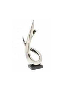 งานประติมากรรมโลหะชุบเงินบนฐานหินอ่อนแกะสลักด้วยมือสไตล์โมเดิร์นสุดหรู สำหรับตกแต่งโต๊ะทำงานในโรงแรม สำนักงาน หรือใช้เป็นของตกแต่งบนโต๊ะสำหรับการเดินทาง - Product Image 5