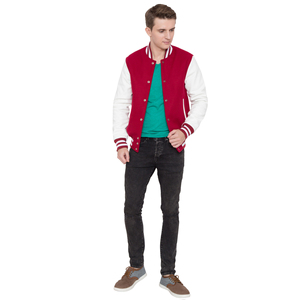 Chaqueta Bomber Varsity de Invierno para Hombre, de Alta Calidad, Ecológica, de Secado Rápido, Mezcla de Lana y Algodón, Estilo Genuino - Product Image 3