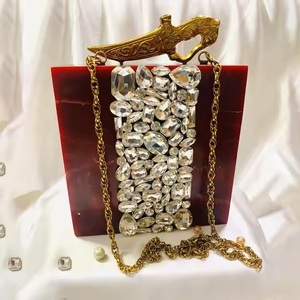 กระเป๋าคลัทช์ทำจากเรซินพิเศษสุดหรูพร้อมกระเป๋าคลัทช์เรซินแวววาวสำหรับผู้หญิง - Product Image 1