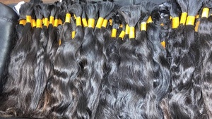 Extensiones de cabello humano virgen indio crudo Paquetes sin procesar y cierres de doble estiramiento de alta calidad Temple - Product Image 2