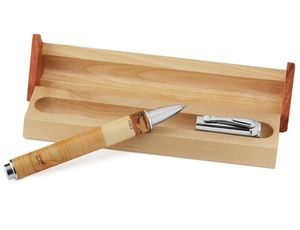 Ensemble de stylos de luxe de haute qualité en bambou fait à la main personnaliser stylo en bois avec logo gravé avec boîte en bois - Product Image 4