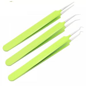 แหนบสำหรับต่อขนตา,แหนบถอนขนตาติดโลโก้ตามสั่งทำจากสเตนเลสสตีลดีไซน์2022New - Product Image 3