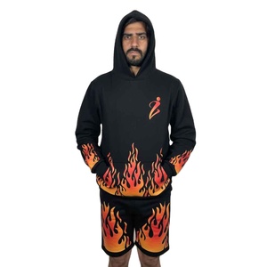 Custom Logo <b>Plain</b> <b>Hoodies</b> and Shorts Set Mens Track Unisex Sweatsuit 2 Piece Jogger Fitness Set Casual Fleece <b>Hoodie</b> Short Sets - Product Image 1