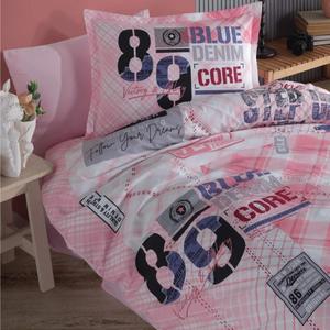 Ensemble housse de couette simple Classy Young Ranforce Denim v1 Pink - Product Image 2