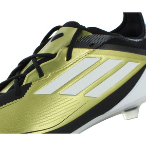 Scarpe Adidas F50 Pro Firm Ground Messi GS per Ragazzi Colore: Oro Metallizzato/Bianco Calzature/Nero Core 100% Autentiche - Product Image 3