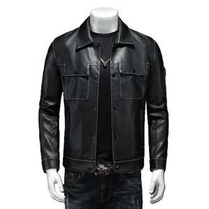 Chaqueta de Cuero para Hombre, Prenda Exterior de Lujo Contemporánea con Diseño Elegante, Acabado Pulido y Ajuste Moderno - Product Image 5