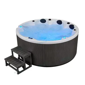 6 người 220V ngoài trời Whirlpool Spa bồn tắm nước nóng với 73 cái điều trị bằng thép không gỉ máy bay phản lực