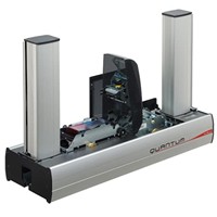Imprimante de cartes à transfert thermique haut de gamme Quantum avec écran LCD 2 lignes, grande capacité (500 cartes), impression couleur/noir, vitesse d'impression