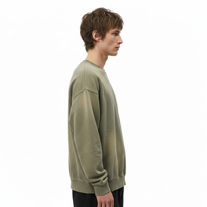 เสื้อฮู้ดดี้ผู้ชาย คอลเลคชั่นฤดูใบไม้ร่วง ปี 2026 ผ้าหนา 350GSM ทรงคอกลม ลายเรียบ ดีไซน์เรียบง่าย ซับใน 100% ผ้าฝ้าย เป็นมิตรกับสิ่งแวดล้อม - Product Image 6