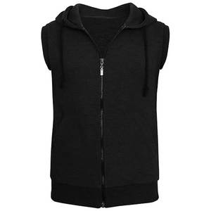 Vente en gros de gilets pour hommes blouson blouson aviateur sans manches avec fermeture éclair pour l'hiver gilets polaires chauds LOGO personnalisé gilet de poche pour hommes - Product Image 2