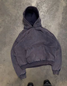 Sudadera con capucha y Jogger con estampado personalizado para hombre, Conjunto de sudadera holgada con cremallera y lavado vintage de gran tamaño, chándal de alta calidad para invierno - Product Image 3