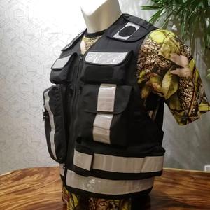 Ropa DE SEGURIDAD reflectante negra de alta visibilidad, chaleco paramédico, chaleco de seguridad reflectante táctico de rescate de primeros auxilios de emergencia - Product Image 4