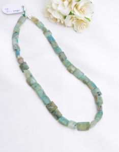 Cuentas de Ópalo Azul Facetadas de Forma Elegante l 16 Pulgadas Cuentas de Ópalo Azul Peruano Natural para la Elaboración de Joyería Fina Piedra Preciosa - Product Image 1