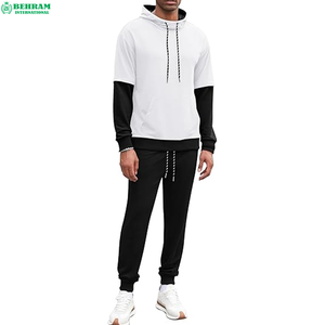 Ensemble de jogging unisexe en coton 100% de haute qualité, sweat à capuche confortable, design streetwear lourd, prix d'usine - Product Image 5