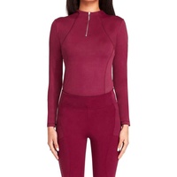Usine professionnelle vêtements équestres haut pour femme pour l'équitation doux compétition à manches longues couche de Base dames