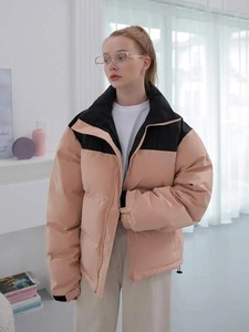 Veste bouffante personnalisée pour femmes Vêtements décontractés de couleur unie Veste bouffante d'hiver chaude pour femmes - Product Image 3