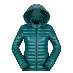 Custom Women's Puffer Jacket High Quality Breathable Winter Jacket Outdoor Fur Hooded Puffer Jacket - Product Image 1