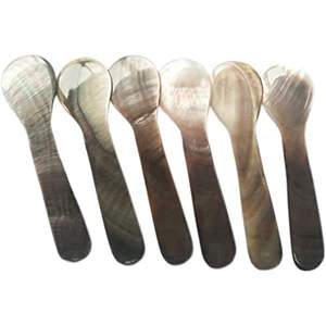 Cuillère en corne de buffle Outils de cuisine Corne de service à salade Cuillère à mélanger cuillère à dîner avec produit en vente - Product Image 4