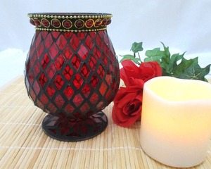 Bougie chauffe-plat en verre mosaïque de qualité industrielle, décoration d'intérieur, fête de Noël, mariage - Product Image 5