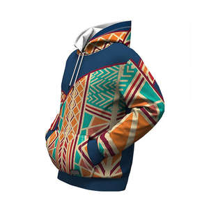 Sudadera con Capucha Geométrica Tribal para Hombre, Multicolor, Suave, Cálida, Informal, Elegante, para Invierno - Product Image 4