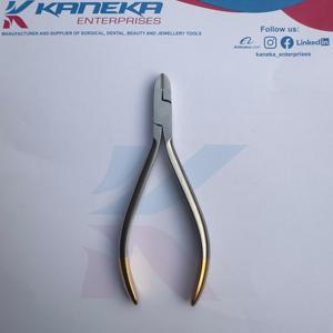 Alicates cortadores de alambre duro para ortodoncia Dental Tc, manual de acero inoxidable, instrumento quirúrgico de Punta chapada en oro medio Dental profesional - Product Image 3