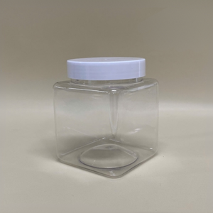 Tarros cuadrados transparentes de alta calidad para mascotas, 400ml-68mm-32g, tapa impresa personalizada para aperitivos, alimentos para bebés, dulces, nueces - Product Image 4