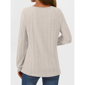 Tunique décontractée pour femme 2025-26, pull à manches longues avec col rond, coupe ample, polaire légère 100 % coton, hiver, logo frontal - Product Image 6