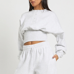 Conjunto Deportivo de Dos Piezas para Mujer, Diseño Urbano, Cómodo, de Felpa Suave, Cálido, Ajuste Recortado de Alta Calidad, Perfecto para Invierno 2026 - Product Image 2