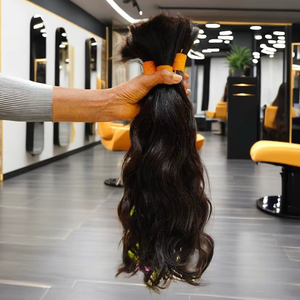 ผมต่อแบบ Remy สำหรับต่อผมมนุษย์บริสุทธิ์100% ไม่ผ่านกระบวนการผมชาวอินเดียเครื่องแต่งเป็นลอนผ้าคู่จากเจนไน - Product Image 1