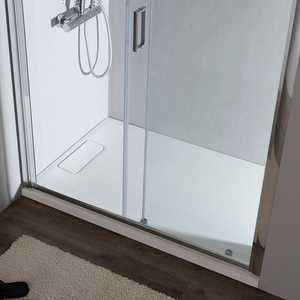 Porte de douche coulissante en verre transparent Genoa de 110 cm - Product Image 3