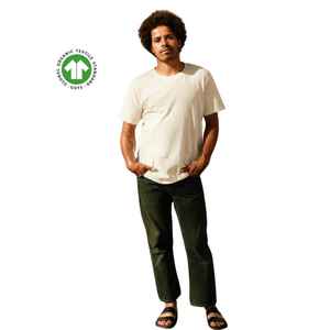 <b>t</b> <b>Shirt</b> for Man , QUICK DRY Organic <b>Raglan</b> - Natural, 30 Singles Yarn, Extra Stretch for Easy Movement with Cropped <b>Sleeves</b> - Product Image 1