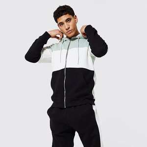 Sweat-shirt en coton zippé pour homme Jogger de sport avec fermeture éclair Vêtements de sport Survêtements - Product Image 3