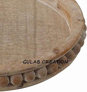 Bandeja de cuentas de madera desgastada para decoración de granja, bandeja decorativa rústica hecha a mano para mesa de centro, cocina, exhibición de entrada - Product Image 2