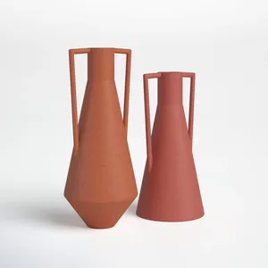 Vase à fleurs en métal géométrique moderne, fournisseur de décoration intérieure design, vase à fleurs en métal pour la maison - Product Image 1