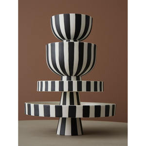 Nouveau Design 2025 Écologique Laque Ronde Plateau De Service OEM Plats Assiettes Décoration De Table À La Main Bohème HNH Artisanat Vietnam - Product Image 5