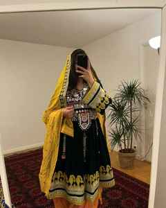 ชุดเดรส Afghan kuchi แฟชั่นสำหรับผู้หญิงชุดกระโปรงคุจิสไตล์ใหม่ชุดกระโปรงแบบชาวอัฟกานิสถานระบายอากาศได้ดี - Product Image 3