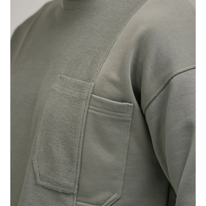 Sudadera de cuello redondo para hombre Sudadera con capucha de lana gruesa Logotipo personalizado Bordado Manga larga Sudaderas térmicas para hombre Servicio OEM - Product Image 2