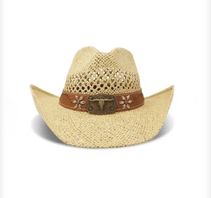 Handmade Twister Cowboy <b>Hat</b> Wide Brim <b>Western</b> Style Character Hand Embroidery Paper Unisex Outdoor Travel Casual Made in Mexico - Product Image 3