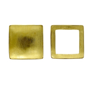 Pendientes de latón hechos a mano con diseño geométrico, chapados en oro, estilo étnico vintage, a la moda, con colgante y aro incluidos. - Product Image 2