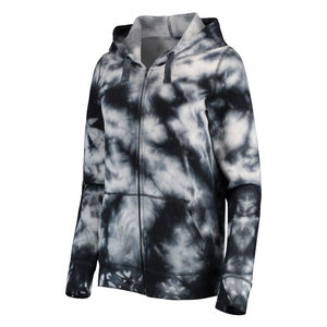 Sudadera con capucha acolchada para hombre al por mayor, Jersey de invierno cómodo con estampado teñido anudado y Cuello acolchado y logotipo personalizado de secado rápido - Product Image 1