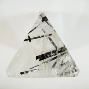 Natural Tourmalinated Quartz Pyramid <b>Crystal</b> Heart Love Wedding Decoration Gift <b>Feng</b> <b>Shui</b> 1 Color Luck Agate Polished - Product Image 3