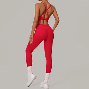 Ensemble 2 pièces de shorts de yoga pour femmes-Gilet de yoga-Short taille haute-Séchage rapide-Confort Elastique-Vêtements de sport pour la course à pied - Product Image 5