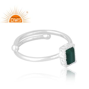 Dernière vente en argent Sterling 925 malachite naturelle bague en pierres précieuses bijoux personnalisés pour les femmes cadeau pour elle - Product Image 4