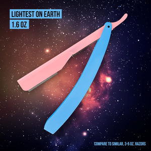 Rasoir droit professionnel Spun Sugar Kit de rasoir droit ultra exposé avec 10 lames Premium 2mm exposées (sucre filé) - Product Image 3